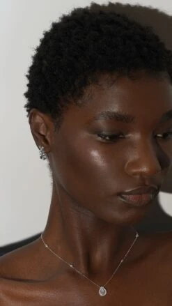 Emile Necklace White Gold Plated 18 Emile Necklace White Gold Plated -Lustre Jewelry Shop Emile Necklace Silver O8D