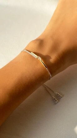 Emina Bracelet White Gold Plated 15 Emina Bracelet White Gold Plated -Lustre Jewelry Shop EminaBracelet LS2