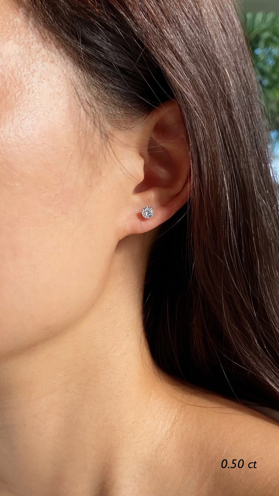 Eternal Four Prong Studs White Gold 8 Eternal Four Prong Studs White Gold - Image 6