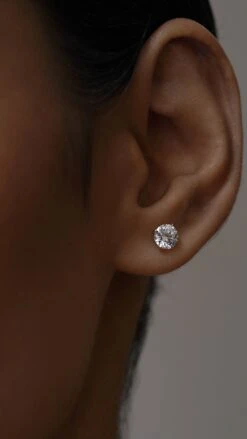 Eternal Four Prong Studs White Gold