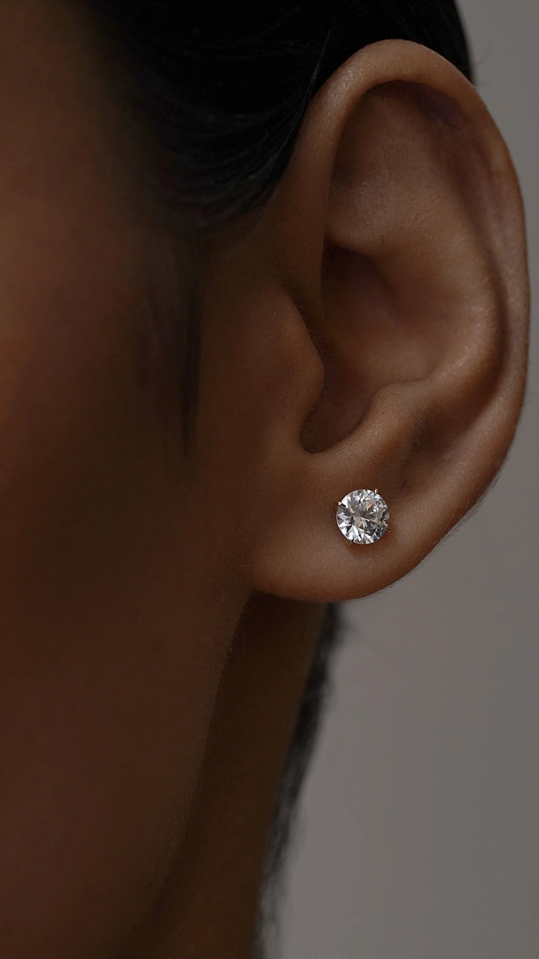 Eternal Four Prong Studs White Gold 3 Eternal Four Prong Studs White Gold