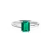 Evelyn Ring 18K White Gold Emerald 2 Evelyn Ring 18K White Gold Emerald -Lustre Jewelry Shop EvelynRingEM1ctwg ws