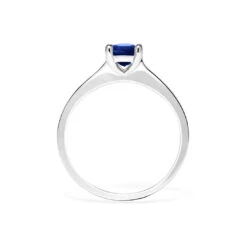 Evelyn Ring 18K White Gold Sapphire -Lustre Jewelry Shop EvelynSA1ctsidewg ws