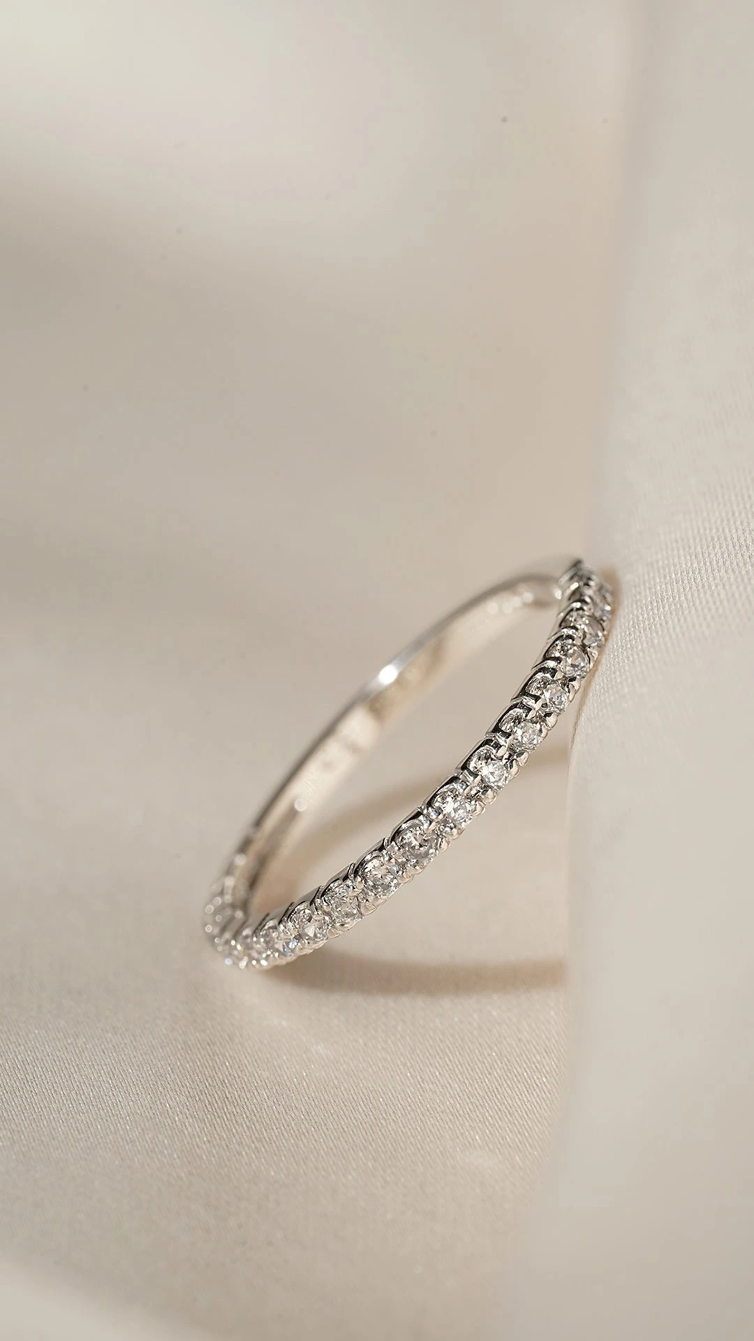 Fallon Half Eternity Ring White Gold 3 Fallon Half Eternity Ring White Gold