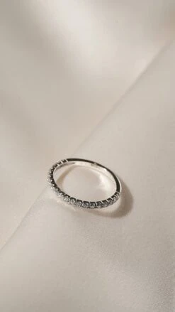 Fallon Half Eternity Ring White Gold Plated