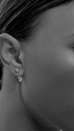 Front Row Ear Jacket White Gold Plated -Lustre Jewelry Shop FRONTROWEARJACKET