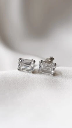Fulton Studs White Gold -Lustre Jewelry Shop FULTON STUDS WHITE GOLD 89S