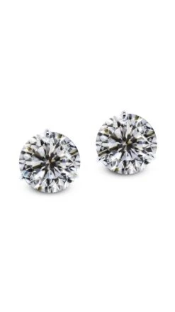 Fawn Martini Studs 9K White Gold -Lustre Jewelry Shop Fawn 3 Prong Martini Studs White Gold 8salj