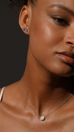 Gala Pendant Necklace White Gold Plated -Lustre Jewelry Shop Fawn Martini Studs 9K White Gold FAWN JJSEEE