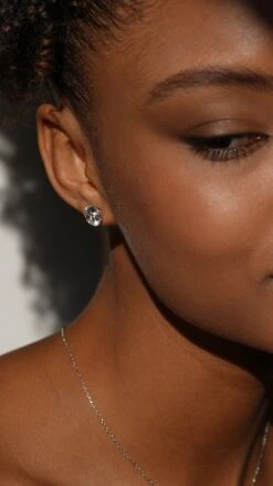 Fawn Martini Studs 9K White Gold -Lustre Jewelry Shop Fawn Martini Studs 9K White Gold JJJS