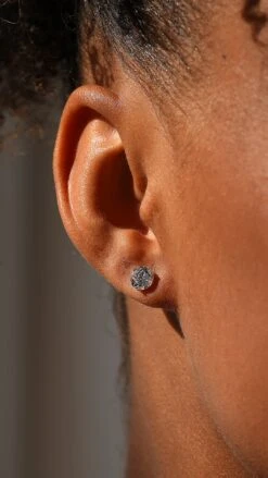 Fawn Martini Studs 9K White Gold -Lustre Jewelry Shop Fawn Martini Studs 9K White Gold JKDSI