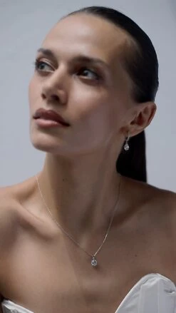 Fiona Six Prongs Pendant White Gold -Lustre Jewelry Shop Fiona Six Prongs Pendant White Gold OID8