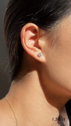 Fiona Studs 9K White Gold -Lustre Jewelry Shop Fiona Studs 9K White Gold 09LKF