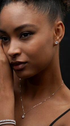 Fiona Studs 9K White Gold -Lustre Jewelry Shop Fiona Studs 9K White Gold 899DUS