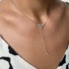 Fleur Necklace 9K White Gold -Lustre Jewelry Shop FleurNecklace WG
