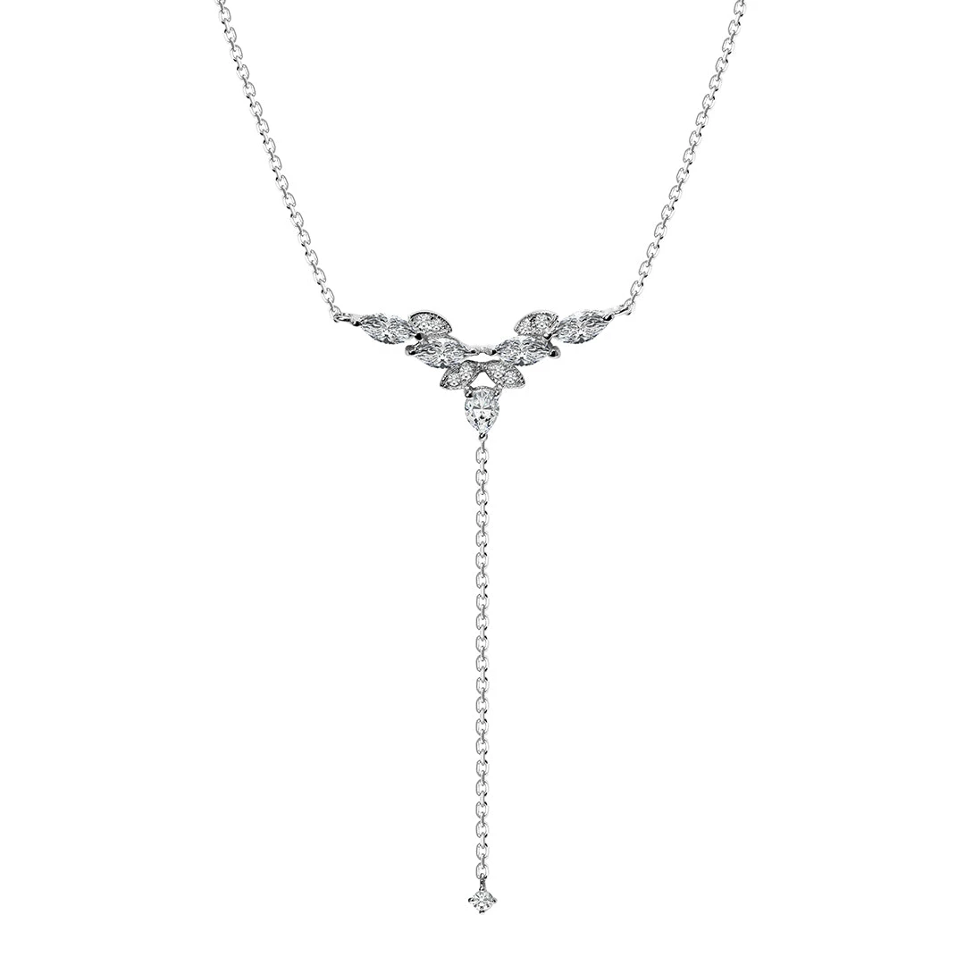Fleur Necklace 9K White Gold 4 Fleur Necklace 9K White Gold - Image 2
