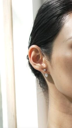 Front Row Ear Jacket White Gold Plated -Lustre Jewelry Shop Front Row Ear Jacket Silver D8JSJSJA