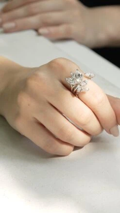 Frozy Open Ring White Gold Plated 20 Frozy Open Ring White Gold Plated -Lustre Jewelry Shop Frozy Open Ring 3878378