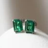 Fulton Emerald Green Double Prong Studs -Lustre Jewelry Shop Fulton Emerald Green Double Prong Studs 89SKJ