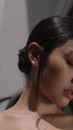 Fulton Studs Yellow Gold -Lustre Jewelry Shop FultonEmeraldDoubleProngStudsYellowGold7272