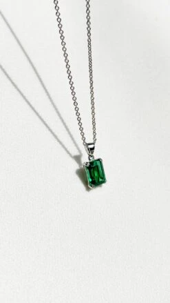 Fulton Emerald Green Necklace White Gold 18 Fulton Emerald Green Necklace White Gold -Lustre Jewelry Shop FultonEmeraldPendant WG Still1 2389616e 4004 4fbb a356 ea700d10c427