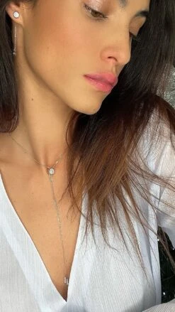 Gala Necklace White Gold Plated -Lustre Jewelry Shop GALA