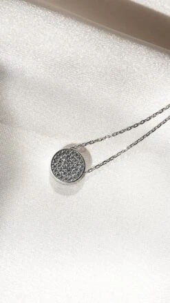 Gala Pendant Necklace White Gold Plated -Lustre Jewelry Shop GALA PENDANT NECKLACE WHITE GOLD PLATED JHY