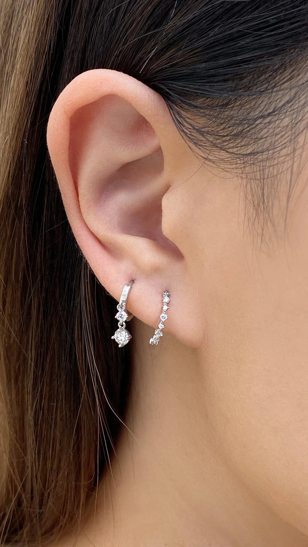 Cami Hoop 9K White Gold 6 Cami Hoop 9K White Gold - Image 4