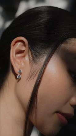 Gia Double Round Drop Earrings -Lustre Jewelry Shop GIADOUBLEROUNDDROPEARRINGS282