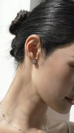 Gwyn Round Borderset -Lustre Jewelry Shop GWYN ROUND BORDERSET STUDS IN PINK 8dd8saks