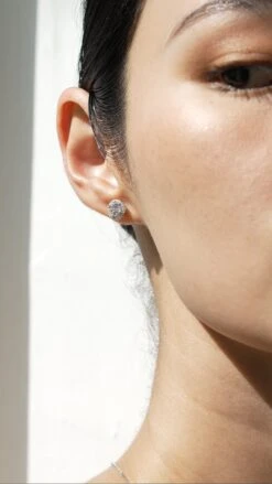 Gwyn Round Borderset -Lustre Jewelry Shop GWYN ROUND BORDERSET STUDS IN PINK 8e8sjsjaa