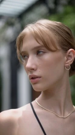 Gaea Hoops 18K Gold Vermeil -Lustre Jewelry Shop GaeaHoopsYG1