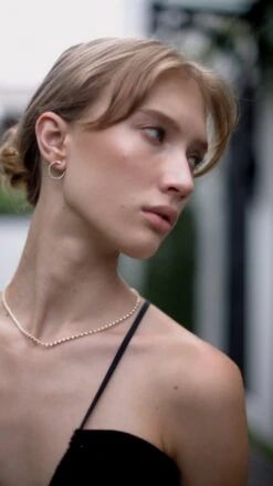 Gaea Hoops 18K Gold Vermeil -Lustre Jewelry Shop GaeaHoopsYG5