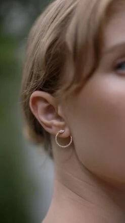 Gaea Hoops 18K Gold Vermeil -Lustre Jewelry Shop GaeaHoopsYG7