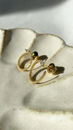 Gaea Hoops 18K Gold Vermeil -Lustre Jewelry Shop GaeaHoops YG 1