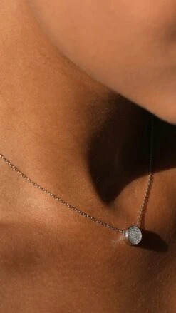 Gala Pendant Necklace White Gold Plated -Lustre Jewelry Shop Gala Pendant Necklace White Gold Plated JJDISS