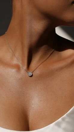 Gala Pendant Necklace White Gold Plated -Lustre Jewelry Shop Gala Pendant Necklace White Gold Plated JXXW