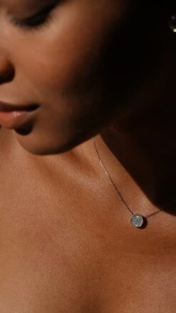 Gala Pendant Necklace White Gold Plated -Lustre Jewelry Shop Gala Pendant Necklace White Gold Plated KKDSS