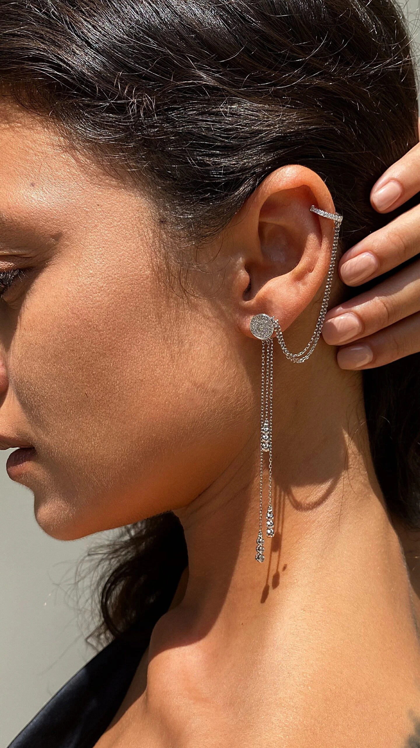 Gala Ear Cuff White Gold Plated 5 Gala Ear Cuff White Gold Plated - Image 3