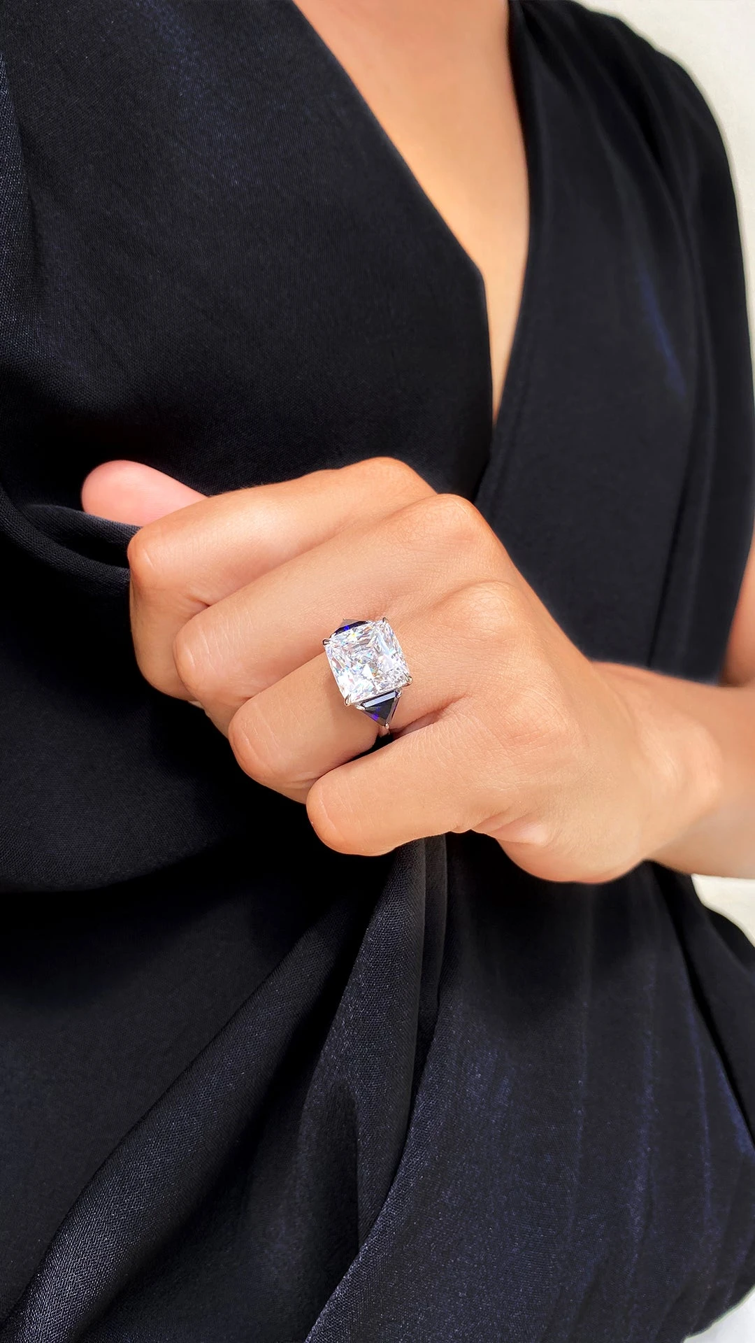 Gemma Sapphire Cocktail 9K White Gold 5 Gemma Sapphire Cocktail 9K White Gold - Image 3