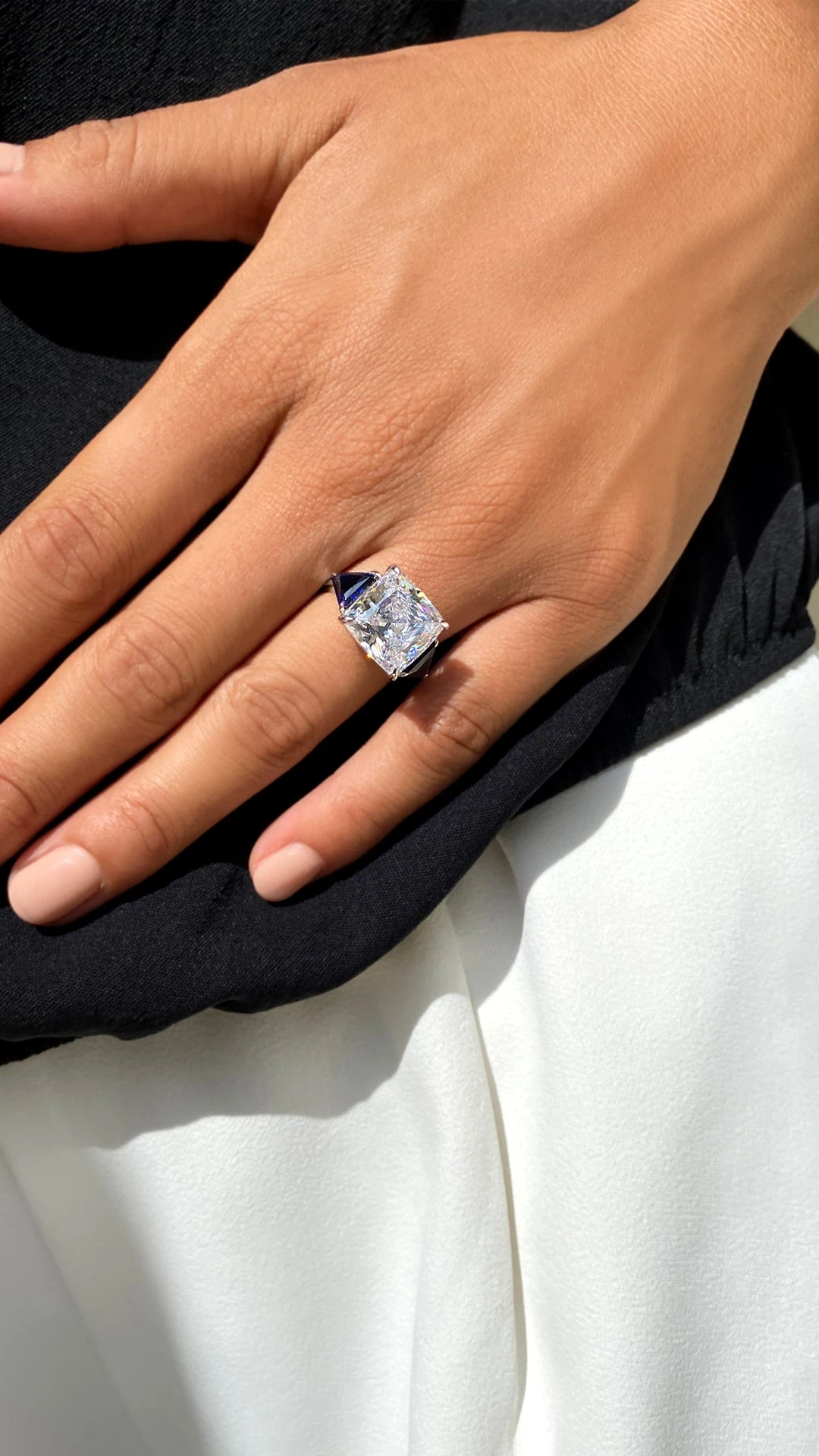 Gemma Sapphire Cocktail 9K White Gold 3 Gemma Sapphire Cocktail 9K White Gold