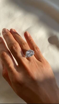 Gemma Cushion Cocktail 9K White Gold -Lustre Jewelry Shop GemmaRing LS