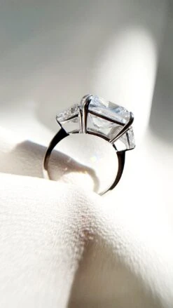 Gemma Cushion Cocktail 9K White Gold -Lustre Jewelry Shop GemmaRingWhite Still2