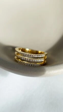 Gunner Ring 18K Gold Vermeil -Lustre Jewelry Shop GunnerRing YG 1