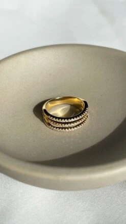 Gunner Ring 18K Gold Vermeil -Lustre Jewelry Shop GunnerRing YG 2