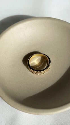 Gunner Ring 18K Gold Vermeil -Lustre Jewelry Shop GunnerRing YG 3