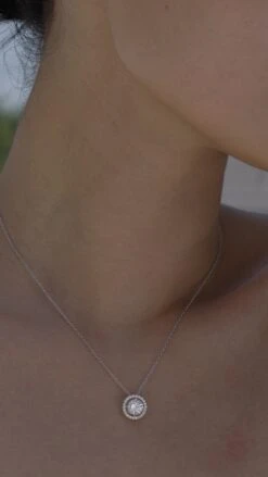 Gwen Necklace White Gold Plated -Lustre Jewelry Shop Gwen Necklace Silver 8SAAX