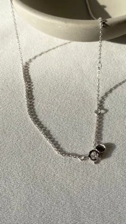 Gwen Light Pink Necklace White Gold Plated -Lustre Jewelry Shop GwenPendant Pink 3