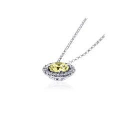 Gwen Light Yellow Necklace White Gold Plated -Lustre Jewelry Shop Gwen Necklace b6f4b2b6 83d1 4375 9afd 6cfd6449ede4