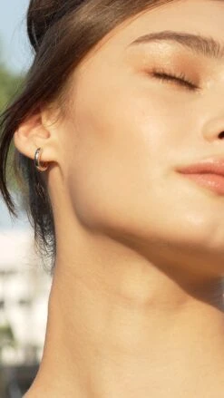 Haley Hoops Small White Gold Plated -Lustre Jewelry Shop HALEY HOOPS SMALL SILVER 5652651